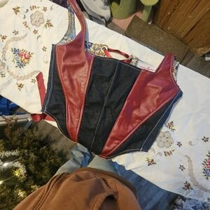 Custom handmade leather corset